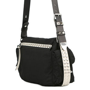 Prada Crossbody Black Shoulder Studded Leather Bag